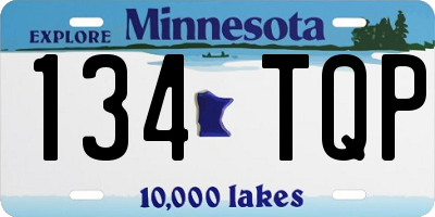 MN license plate 134TQP