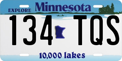 MN license plate 134TQS