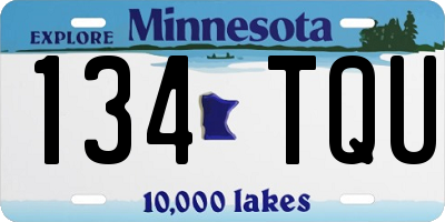 MN license plate 134TQU