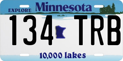 MN license plate 134TRB