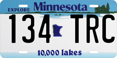 MN license plate 134TRC