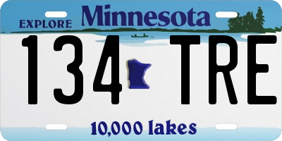 MN license plate 134TRE