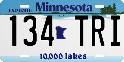 MN license plate 134TRI