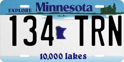 MN license plate 134TRN