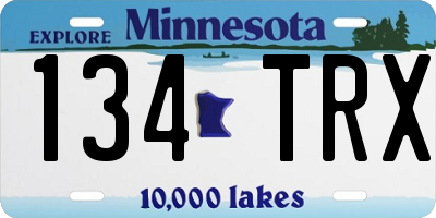 MN license plate 134TRX