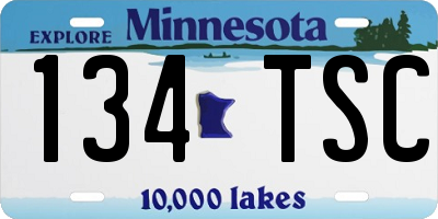 MN license plate 134TSC