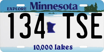 MN license plate 134TSE