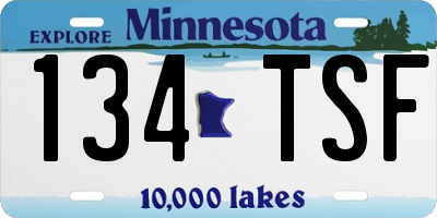MN license plate 134TSF