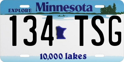 MN license plate 134TSG
