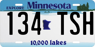 MN license plate 134TSH