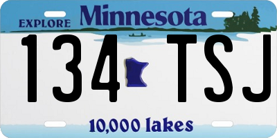 MN license plate 134TSJ