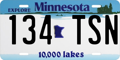 MN license plate 134TSN