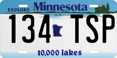 MN license plate 134TSP