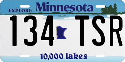 MN license plate 134TSR