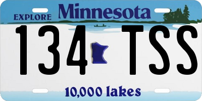 MN license plate 134TSS