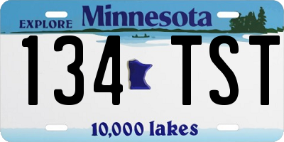 MN license plate 134TST