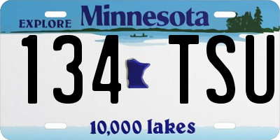 MN license plate 134TSU