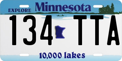 MN license plate 134TTA