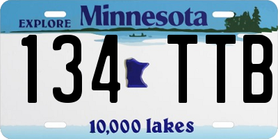 MN license plate 134TTB