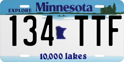 MN license plate 134TTF
