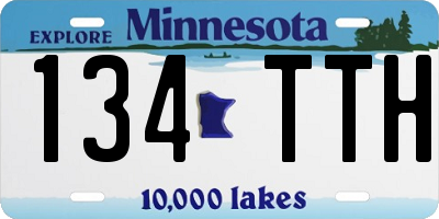 MN license plate 134TTH