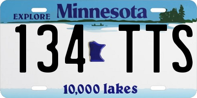 MN license plate 134TTS