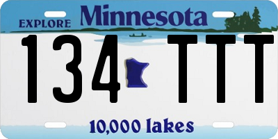 MN license plate 134TTT
