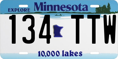 MN license plate 134TTW