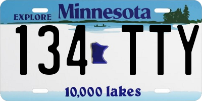 MN license plate 134TTY