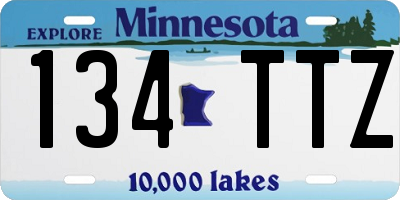 MN license plate 134TTZ