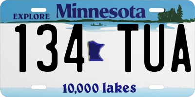 MN license plate 134TUA