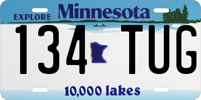 MN license plate 134TUG