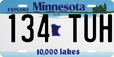 MN license plate 134TUH