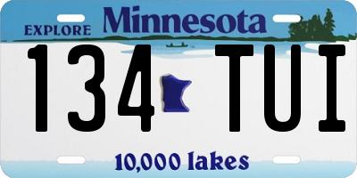 MN license plate 134TUI