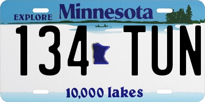 MN license plate 134TUN
