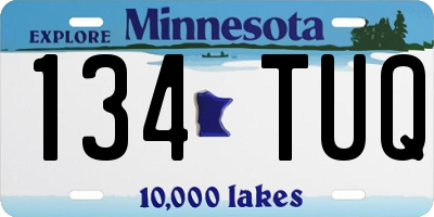 MN license plate 134TUQ