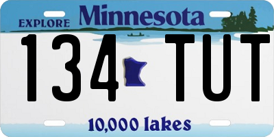 MN license plate 134TUT