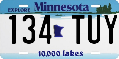 MN license plate 134TUY