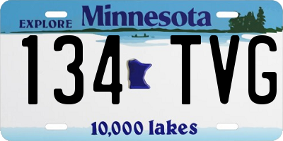 MN license plate 134TVG