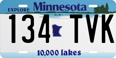 MN license plate 134TVK