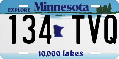 MN license plate 134TVQ