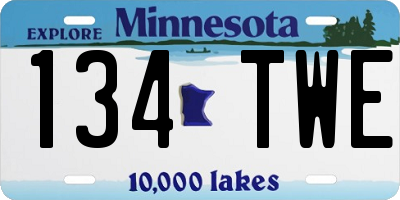 MN license plate 134TWE