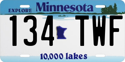 MN license plate 134TWF
