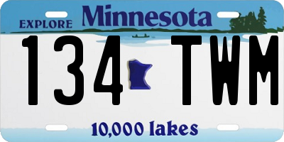 MN license plate 134TWM