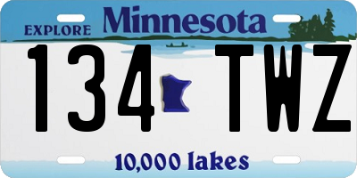 MN license plate 134TWZ