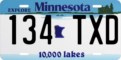 MN license plate 134TXD