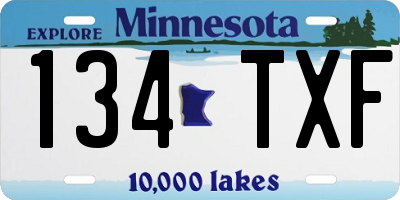 MN license plate 134TXF