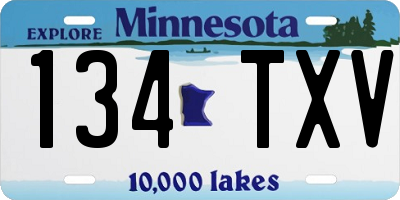 MN license plate 134TXV