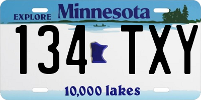 MN license plate 134TXY