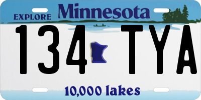 MN license plate 134TYA